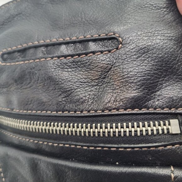 FOSSIL Long Live Vintage Black Hanover Leather Mini Backpack ZB 2862 - Picture 12 of 12